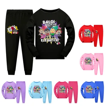 Fgteev Meiteņu Pidžamu Anime Zēni Pilnu Piedurknēm T Krekls, Bikses, Uzvalks Pusaudžu Bērni Homewear Apģērbu Komplekti Bērnu Modes Sleepwear