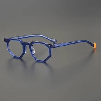 JAUNU Acetāts daudzstūris Brilles rāmis vīriešu zīmols, optisko Briļļu personības Nelegālo sieviešu Tuvredzība, lasot recepšu Brilles