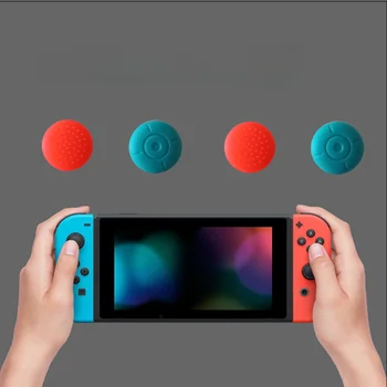 4gab Karstā pārdot Krāsains, Normāla neslīdoša Kursorsviru gadījumā Nintendo Slēdzis Lite OLED JoyCon Īkšķi Satver Caps Silikona Gadījumā