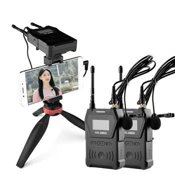 Profesionālās UHF Bezvadu Mikrofons Kameras Tālrunis Atloks Lavalier Vlog Bezvadu Mikrofonu Mobilo Kameru Fotografēšanas Vlogs