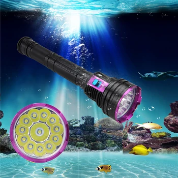 50000lm Niršanas Lukturīti led Ūdensizturīgs Zemūdens 100m 12X Niršanas Lanterna 18650 Uzlādējams LED Flashlamp Lāpu Niršanas Gaismas