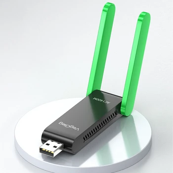 Dual Band USB Tīkla Karte ar Antenu 1400Mbps Tīkla Karte Uztvērējs 2.4 G 5G Bezvadu WiFi Dongle 6 Gigabit par Klēpjdators, Desktop