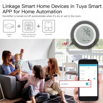 Tuya ZigBee Temperatūras un Mitruma Sensors ar LCD Displeju Istabas Termometru, Higrometru, Smart Life Control