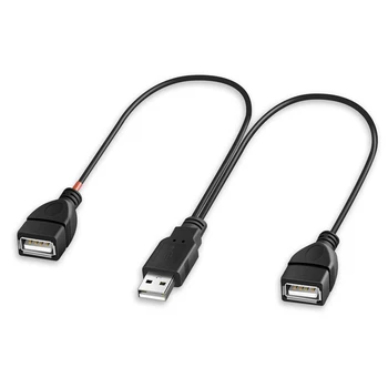 USB 2.0 sieviešu un vīriešu dual USB sieviete datu centra USB sadalītāja kabeli USB uzlādes strāvas adaptera kabelis piezīmjdatori