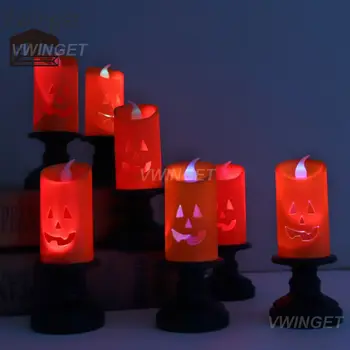 Halloween Sveču Gaismas LED Svečturis Lampas, Rotas, Aksesuārus Laimīgs Halovīni Puse Ķirbju Krāsains Gaismas Dekorēšana Aksesuāri