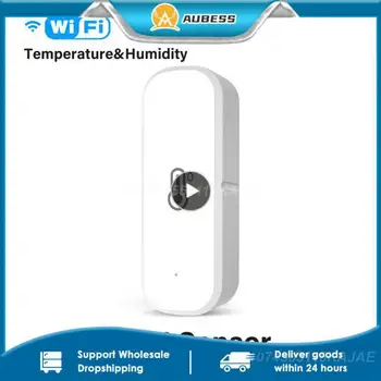 1~8PCS Tuya WiFi Temperatūras, Mitruma Sensoru, Termometru, Higrometru Smart Home Apsardzes Signalizācijas Gudras Dzīves Alexa, Google