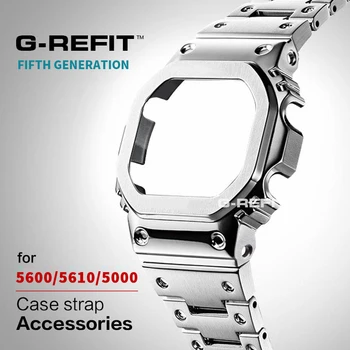 G-Pielāgot Jauno DW5600 GWM5610 G5600E GW5000 Metāla Bezel Nerūsējošā Tērauda Watchband Siksna GWB5600 WtachCase Piederumi WithTools