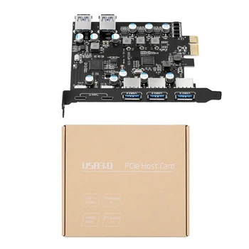 7-Port PCI-E, Lai Type C (2), Ar 2 Aizmugures USB 3.0 Porti, PCI Express Kartes Straujo Karte