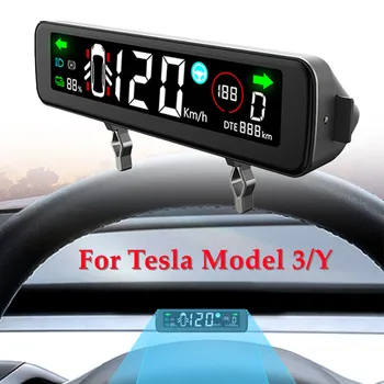 Par Tesla 2023 Jaunu HD LCD Head Up Display Par Tesla Modelis 3 Modelis Y Spidometrs LCD mērinstrumentu Paneļa, Paneļa Displejs Km