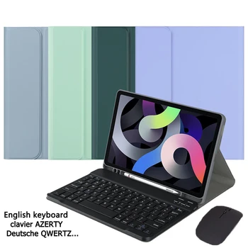 Clavier AZERTY par Coque iPad 9. Paaudzes Gadījumā Tastatur Deutsch QWERTZ iPad 10 2 Lietas 9 8 7 Gen 3 Gaisa Pro 10.5 Capa