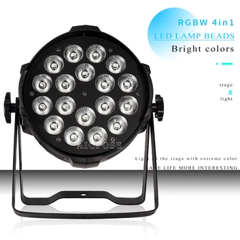 18x12W RGBW/18x18 RGBWA UV 6 in 1 LED Par Alumīnija Skatuves Gaismas DMX Kontrole Kāzu Baznīcas DJ Diskotēka Skatuves Apgaismojums