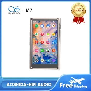 SHANLING M7 Hi-Res Mūzikas Atskaņotājs Dual ESS ES9038PRO APK Portatīvā Bluetooth MP3 Austiņu Pastiprinātāju MQA 16X DSD512 PCM 32/768khz