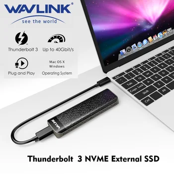 Wavlink Intel Sertificētu Thunderbolt™ 3 NVME Ārējo SSD Kameras USB Type-C 40Gbps Cietā Diska Kaste Adapteris Priekš Windows un Mac OS