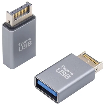 USB 3.1 Priekšējā Paneļa Galvenes E Tipa Vīriešu Tipam Sievietes Pārveidotājs Datoru Mātesplati Iekšējā Paplašinājumu Datu Kabelis, Adapteris