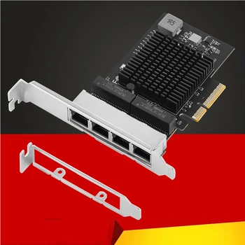 2.5 G PCI Express Netowrk Kartes Server Quad Gigabit Ethernet Adapteris, 4 Porti PCIe RJ45 Lan 10/100/1000/2500Mbps Realtek Čipu 8125b