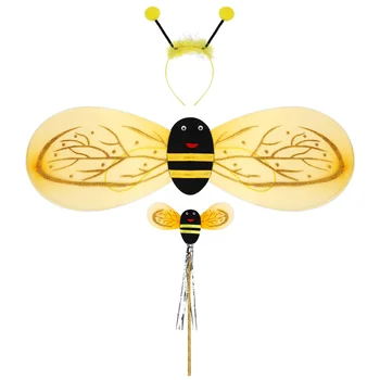 Bišu Kostīms Bērniem Cosplay Galvu Zēns Drēbes, Grims Spārniem Aksesuārus Piederumi Bērna Meitenes Galvassegu