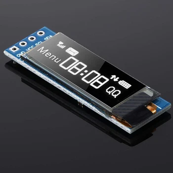 5 Gabali I2C Displeja Modulis 0.91 Collu I2C SSD1306 OLED Displeja Modulis Zilā I2C OLED Ekrāns Vadītāja DC 3.3 V-5V(Balts)