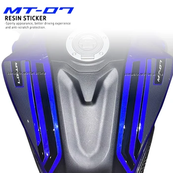 Motociklu Aksesuāri Top Degvielas Tvertnes Uzlīme 3D Sveķu Ielīmi, Yamaha MT-07 MT 07 2021-2023