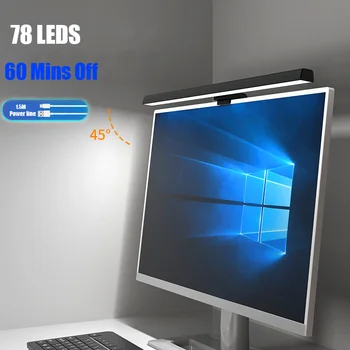 Datoru Lukturi Monitora Ekrāna dekors Gaismas Sīkrīkus USB Gaismas LED Galda Lampa Laiks Dimming Anti-Zila Gaisma Asimetriska Acu Lampas