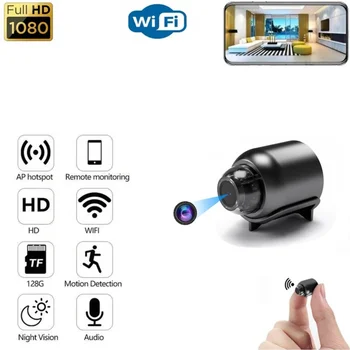 1080P HD Mājas Nakts Redzamības Tālvadības Uzraudzību 160 Platleņķa Mikro Baby Monitor Bezvadu IP Kamera Mini Wifi Novērošanas Kamera