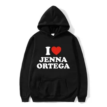 Es Mīlu Jenna Ortega Grafiskais Izdrukāt pelēkā vārna Vīriešu Hip Hop Kapuci sporta Krekls Unisex Modes Gadījuma Lielgabarīta Es Lielums Hoodies Vīrietis