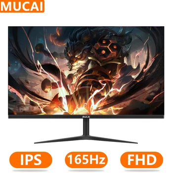 MUCAI 24 Collu Monitors, 165Hz IPS LCD Displejs 144Hz galda Spēļu Spēlētājs Datora Ekrāna Plakano Nav Izliektas HDMI-saderīgam/DP
