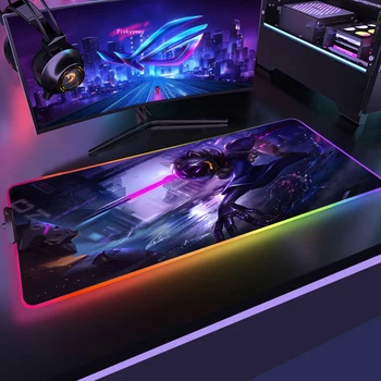 Mehāniskās Kara RGB Peles Paliktņa Spēlētājs Piederumi Liels LED Gaismas peles paliktņi XXL Spēļu PC, datoru, galdu ar Aizmugurgaismojumu Gumijas Peli 