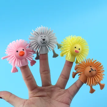 TPR Mazo Dzīvnieku Pirkstu Lelle Mīkstu Līmi Bērnu Rotaļu Dāvanu Roku Lelle Pirkstu Komplekts Rotaļlieta