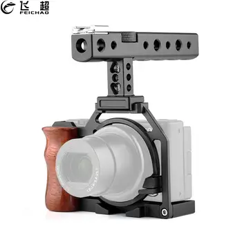 ZV-1 Kameras Platformu, Metāla Būris ar Sieru Top Rokturis Rokturis 1/4 Vītni Caurumi Aukstā Apavu Mount Sony ZV-1 Kamera, Mikrofons Gaismas Pagarināšana