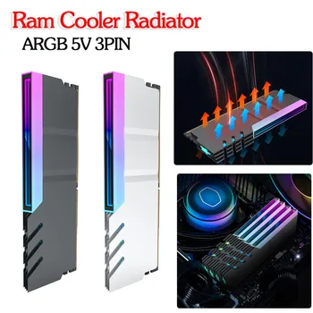 1-4GAB RAM Heatsink Radiatoru 5V 3PIN ARGB Adresējama Dzesēšanas Veste Siltuma Izlietne Dzesētāja DDR3 DDR4 DDR5 Desktop PC Ram Atmiņas