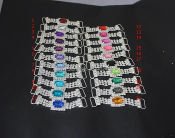 100 Gabali Vairumtirdzniecības Krāsains Stikls Rhinestone Bikini Savienotājs Apģērba gabals Peldkostīms