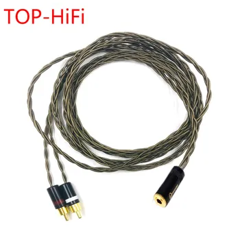 TOP-HiFi 3.5 mm Stereo Sievietes 2 RCA Male Vadu Nordost Odin Siver Plated 3.5 mm TRS Dubultā RCA Male Audio Aux Vads