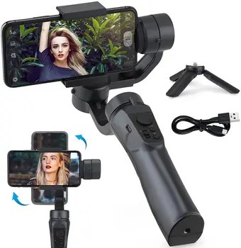 F6, 3 Ass Gimbal Rokas Stabilizators Mobilais Rīcības Kamera Turētājs Anti Shake Video Ieraksts Viedtālruni Xiaomi iPhone, Samsung