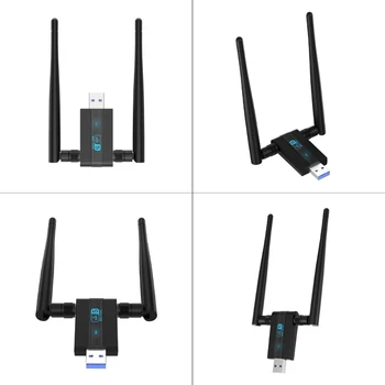 USB3.0 Bezvadu Antenu, Dual-Band 2.4/5G USB Wifi Adapteri 1300Mbps Kartes Dropship