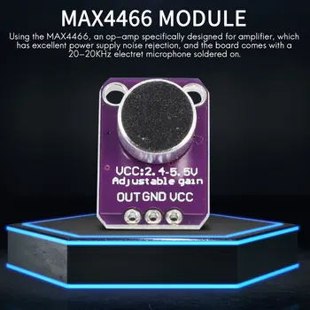 5gab GY-MAX4466 Electret Mikrofona Pastiprinātāja MAX4466 Modulis Regulējams Iegūt Starplaikos Padome par Arduino