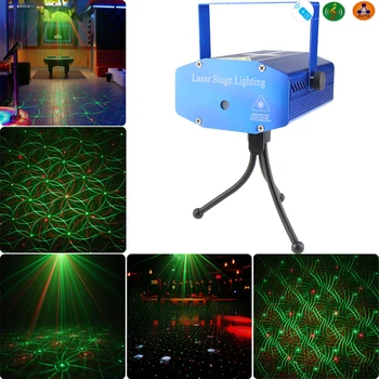 Pārnēsājams Mini LED RGB Lāzera Projektoru Skatuves Apgaismojuma Efektu Korekcija DJ Diskotēka KTV Kluba Puses Kāzu Gaismas Mājas Apdare