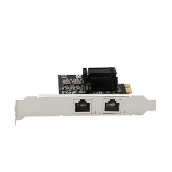 1 Gab. PCIE X1 Gigabit Tīkla Karte Dual-Port 2.5 G Darbvirsmas Tīkla Karte izturīgāks