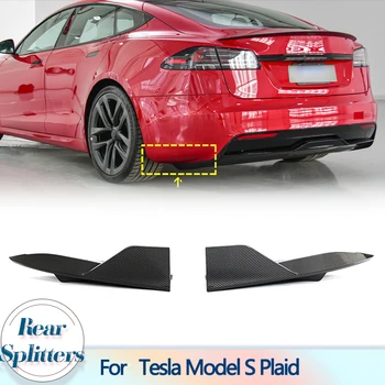 Auto Auto Pakaļējiem Šķēlēji Amortizatorus Tesla Model S Pleds 2021-2023 Oglekļa Šķiedras Aizmugures Sadalītāji Pievienot Lūpu Priekšauts Vāku Apdares