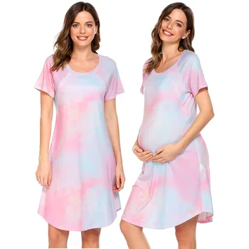Vasaras Grūtniecības un Dzemdību Clothings Kleitas, Sieviešu Ikdienas Apģērbu Vestido Embarazada Apģērbu Grūtniecēm Māsu Kleitu