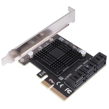 KARSTI SATA 3 PCI Paplašināšanas Karti PCI-E/PCIE SATA Kontrolieris SATA Reizinātājs SATA3 6Gbps Asmedia ASM1166 Mikroshēmu HDD, SSD