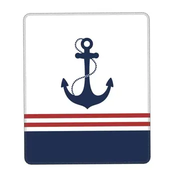 Jūras Navy Blue Anchor Ar Svītrām Peles Paliktņa Neslīdoša Gumijas Spēlētājs, Peles Paliktnis Piederumi Sailor Buru Birojs Portatīvie Mat