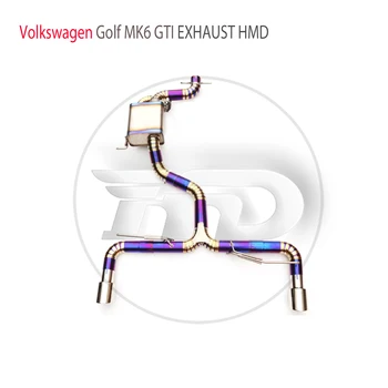 HMD Titāna Sakausējuma Izplūdes Sistēmas Veiktspēju Catback Par Volkswagen Golf MK6 GTI 2.0 T Vārstu Muffler