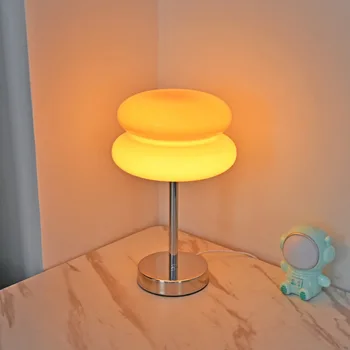 Olu Pīrāgu, Stikla Lampa ar LED Tricolored Spuldze Galda Rotājumu Gaismas, Guļamistaba, Dzīvojamā Istaba Viesnīcā Studiju Dekoratīvās Nakts Gaisma