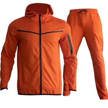 Vīriešiem Treniņtērpi Multi-color Sporta Tech Sweatsuit Mācību Skriešanas Tērps Unisex Pavasara Rudens pelēkā vārna Un Treniņbikses Komplekti