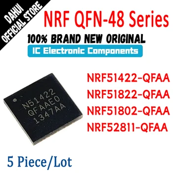 Jaunu NRF51422-QFAA NRF51822-QFAA NRF51802-QFAA NRF52811-QFAA NRF51422 NRF51822 NRF51802 NRF52811 NRF RF IC SOC QFN-48 Noliktavā