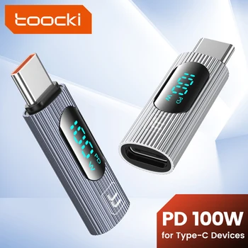 Toocki 100W USB C Adapteris C Tipa USB 2.0 Adapteris Tips-C Displejs OTG Adaptera Savienotājs Macbook Pro Gaisa Samsung S9 USB OTG