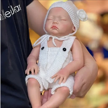 46cm Cietā Tīra Silikona Super Mīksts Q Tip Bērnu Simulācijas Bērnu Atdzimis Lelle Jaundzimušo Bērnu Modeļa Toddler Bebe Dzimšanas dienas Dāvana