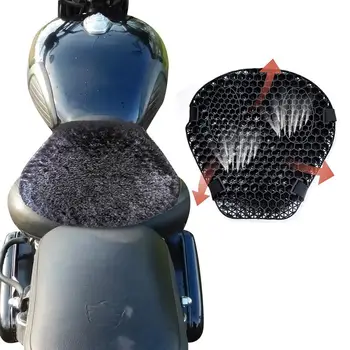 Gaisa Motocikla Sēdekļa Spilvena 3D Šūnveida Šoks Sēdekļa Elpojošs Sēdekļa atdzisis sēžamspilvenu Spiediena Samazināšanas Braukt ar Motociklu, Gaisa