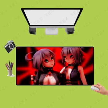 XGZ Anime Divas Sarkanas un Seksīgu Meiteņu Datora Galds Mat Lielu Spēļu Pele Pad Black Izsmalcinātu Šuves Ātrums Gumijas pretslīdēšanas XXL