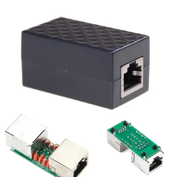 Zibens aizsardzība Ethernet Pārsprieguma Aizsargs, RJ-45 Ethernet Kabeli Pievienoties Pagarināšanu Pārveidotāja Adapteris Savienotājs